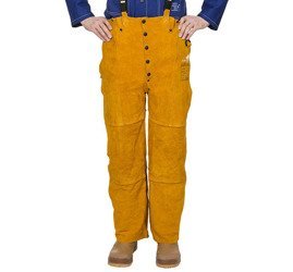 Skórzane spodnie spawalnicze WELDAS Golden Brown