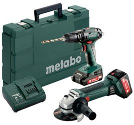 Zestaw METABO Combo 2.4.4 18 V w walizce SB 18 (carcass) + W 18 LTX 125 + ładowarka SC 60 Plus + 1 akumulator Li-Ion 18 V / 2,0 Ah + 1 akumulator Li-Ion 18 V / 4,0 Ah