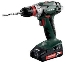 Wiertarko-wkrętarka  METABO BS Quick w walizce PVC, z ładowarką SC 30 + 2 akumulatory Li-Ion 18 V / 2,0 Ah