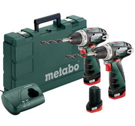 Zestaw METABO Combo 10.8 V: BS + BS z ładowarką LC 40 + 3 akumulatory Li-Ion 10,8 V / 2,0 Ah w walizce