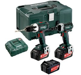 Zestaw METABO Combo 2.1.2 18 V: Carcassy:  BS 18 LT, SSW 18 LTX 200 + ładowarka ASC 30-36 V + 3 akumulatory Li-Ion 18 V / 4,0 Ah + Metalock III