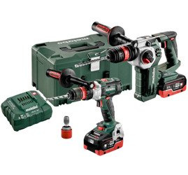 Zestaw METABO Combo 2.3.9 18 V: Carcassy: SB 18 LTX BL Q + KHA 18 LTX BL 24 Q + ładowarka ASC 30-36 V + 2 akumulatory LiHD 5,5Ah + MetaLoc III