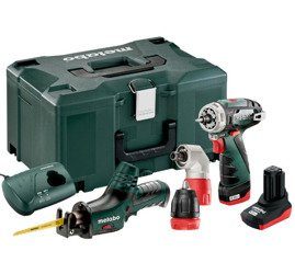 Zestaw  METABO Combo 2.2 10,8 V:BS Quick + ASE z ładowarką LC 40, 1 akumulator Li-Ion 10,8 V / 4,0 Ah, 2 akumulatory Li-Ion 10,8 V / 2,0 Ah