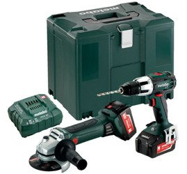 Zestaw METABO Combo 2.4.2 18 V w walizce MetaLoc III, SB 18 LT (carcass) + W 18 LTX 125 (carcass) + ładowarka ASC 30-36 V + 2 akumulatory Li-Ion 18 V / 4,0 Ah