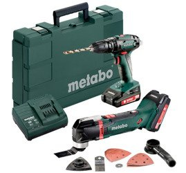 Zestaw METABO Combo 2.6.2 18 V w walizce SB 18 (carcass) + MT 18 LTX (carcass) + ładowarka SC 60 Plus + 2 akumulatory Li-Ion 18 V / 2,0 Ah