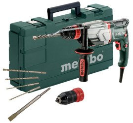 Multimłotek METABO UHE 2660-2 Quick Set w walizce PVC, , z dodatkowym uchwytem walcowym + zestaw 5 szt wierteł i dłut
