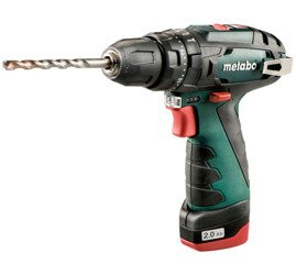 Wiertarko-wkrętarka udarowa METABO PowerMaxx SB Basic w walizce PVC, z ładowarką LC 40 + 2 akumulatory Li-Ion 10,8 V / 2,0 Ah