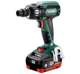 Zakrętarka udarowa METABO SSW 18 LTX 400 BL w walizce PVC, z ładowarką ASC 30-36 V + 2 akumulatory LiHD 18 V / 5,5 Ah