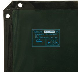Ekran spawalniczy WELDAS LAVAshield (174x234 cm) - zielony