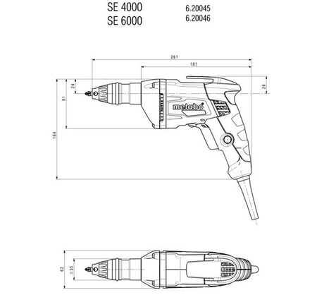 Wkrętarka do suchej zabudowy METABO SE 6000  + SM 5-55