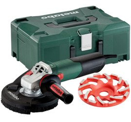 Szlifierka kątowa METABO WE 15-125 HD Set GED w walizce Metalock II + diamentowa ściernica garnkowa