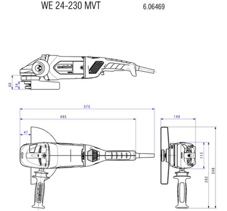 Szlifierka kątowa METABO WE 24-230 MVT