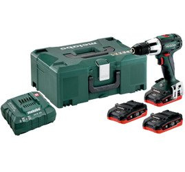 Wiertarko-wkrętarka udarowa METABO SB 18 LT LiHD SET w Metalocku, z ładowarką ASC 30-36 + 3 akumulatory LiHD 18 V /3,5 Ah