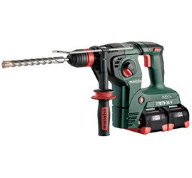 Młot METABO SDS PLUS KHA 36-18 LTX 32 w walizce PVC, z 2 ładowarki ASC ULTRA, 4 akumulatory LiHD 18 V / 7,0 Ah