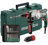 Multimłotek METABO UHE 2660-2 Quick Set w walizce PVC, , z dodatkowym uchwytem walcowym + zestaw 10 szt wierteł i dłut