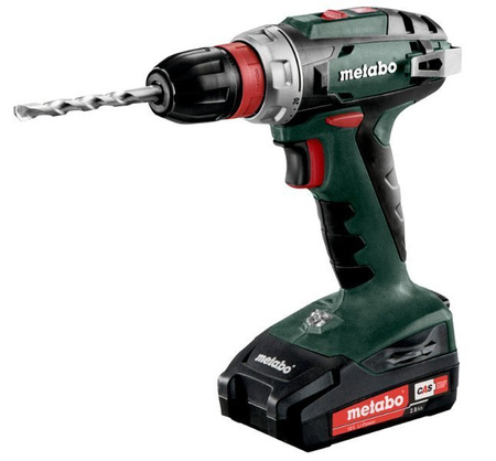 Wiertarko-wkrętarka  METABO BS Quick w walizce PVC, z ładowarką SC 30 + 2 akumulatory Li-Ion 18 V / 2,0 Ah