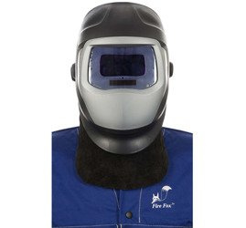 Dwoinowa ochrona przedniej części szyi WELDAS - czarna