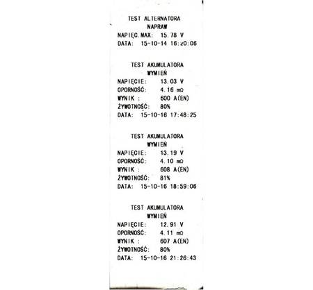 N Tester akumulatorów - cyfrowy z drukarką IDEAL BDT4000