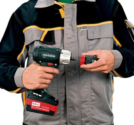 Wiertarko-wkrętarka METABO BS 18 LT Quick w walizce PVC, z ładowarką ASC 30-36 V + 2 akumulatory Li-Ion 18 V / 4,0 Ah