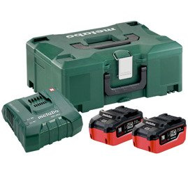 Zestaw akumulatorowy METABO - 2 akumulatory LiHD 18 V / 7,0 Ah + ładowarka ASC Ultra + Metaloc II