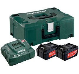 Zestaw akumulatorowy METABO - 2 akumulatory Li-Ion 18 V / 5,2 Ah + ładowarka ASC 30-36 V + Metalock II
