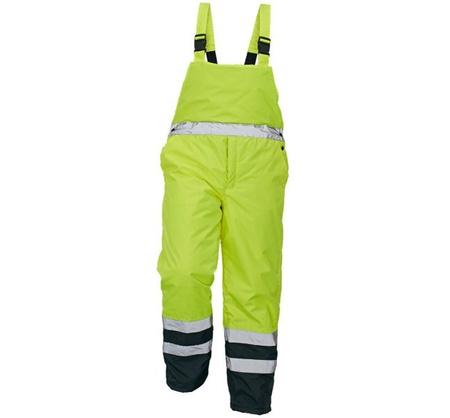 Spodnie ogrodniczki, ocieplane CERVA PADSTOW HI-VIS WINTER