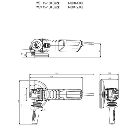 Szlifierka kątowa METABO WEVA 15-150 Quick