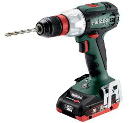 Wiertarko-wkrętarka METABO BS 18 LT Quick w walizce PVC, z ładowarką ASC 30-36 V + 2 akumulatory LiHD 18 V / 4,0 Ah