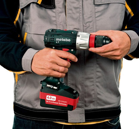 Wiertarko-wkrętarka METABO BS 18 LT Quick w walizce PVC, z ładowarką ASC 30-36 V + 2 akumulatory Li-Ion 18 V / 4,0 Ah