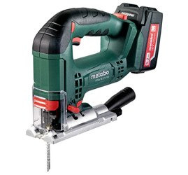 Wyrzynarka METABO STAB 18 LTX 100 w walizce PVC, z ładowarką ASC 30-36 V + 2 akumulatory Li-ion 18 V / 5,2 Ah