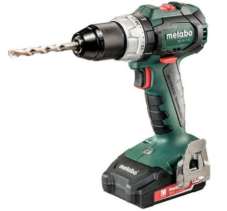 Wiertarko-wkrętarka METABO BS 18 LT BL w walizce PVC, z ładowarką ASC 30-36 V + 2 akumulatory Li-Ion 18 V / 2,0 Ah