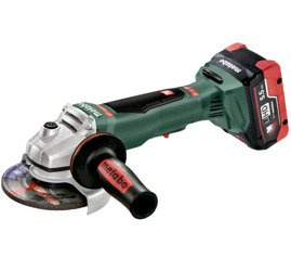 Szlifierka kątowa METABO WPB 18 LTX BL 125 Quick w walizce PVC, z ładowarką ASC 30-36 V + 2 akumulatory LiHD 18 V / 5,5 Ah