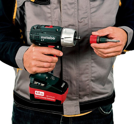 Wiertarko-wkrętarka METABO BS 18 LT Quick w walizce PVC, z ładowarką ASC 30-36 V + 2 akumulatory Li-Ion 18 V / 4,0 Ah