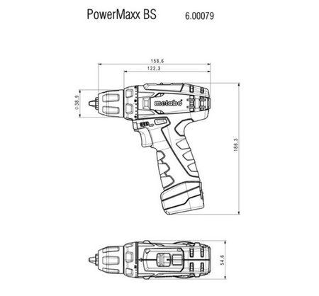 Wiertarko-wkrętarka METABO PowerMaxx BS (carcass - bez ładowarki i akumulatorów)
