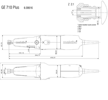 Szlifierka prosta METABO GE 710 Plus