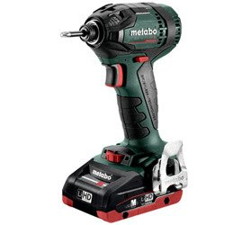 Zakrętarka udarowa METABO SSD 18 LTX 200 BL w walizce PVC, z ładowarką ASC 30-36 V + 2 akumulatory LiHD 18 V / 4,0 Ah