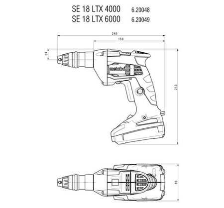 Wkrętarka do suchej zabudowy METABO SE 18 LTX 6000 (carcass - bez ładowarki i akumulatorów)