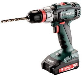 Wiertarko-wkrętarka  METABO BS 18 L Quick w walizce PVC, z ładowarką SC 60 Plus + 2 akumulatory Li-Ion 18 V / 2,0 Ah