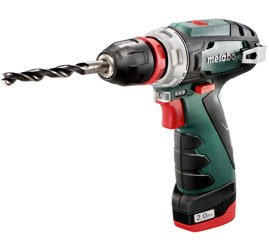 Wiertarko-wkrętarka METABO PowerMaxx BS Quick Basic w walizce PVC, z ładowarką LC 40 + 2 akumulatory Li-Ion 10,8 V / 2,0 Ah