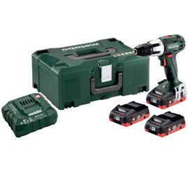 Wiertarko-wkrętarka udarowa METABO SB 18 LT LiHD SET w Metalocku, z ładowarką ASC 30-36 + 3 akumulatory LiHD 18 V /4,0 Ah