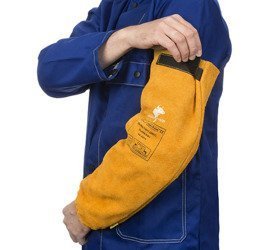 Skórzane rękawy spawalnicze WELDAS Golden Brown