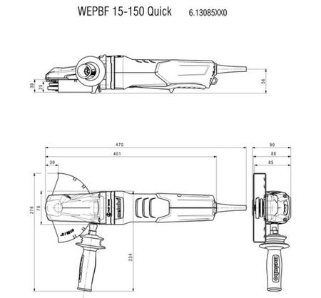 Szlifierka kątowa METABO WEPBF 15-150 Quick