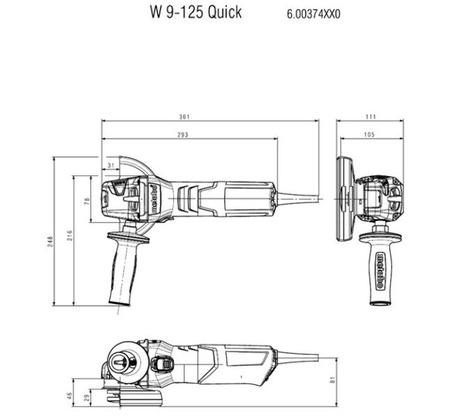 Szlifierka kątowa METABO W 9-125 Quick