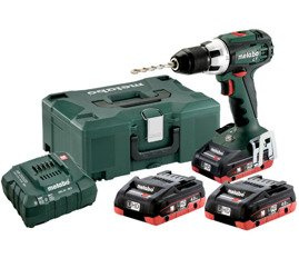 Wiertarko-wkrętarka METABO BS 18 LT w walizce PVC, z ładowarką ASC 30-36 V + 2 akumulatory LiHD 18 V / 4,0 Ah