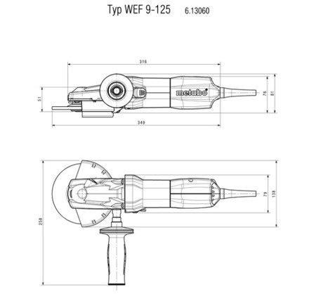 Szlifierka kątowa METABO WEPF 9-125 Quick (wyłącznik czuwakowy)